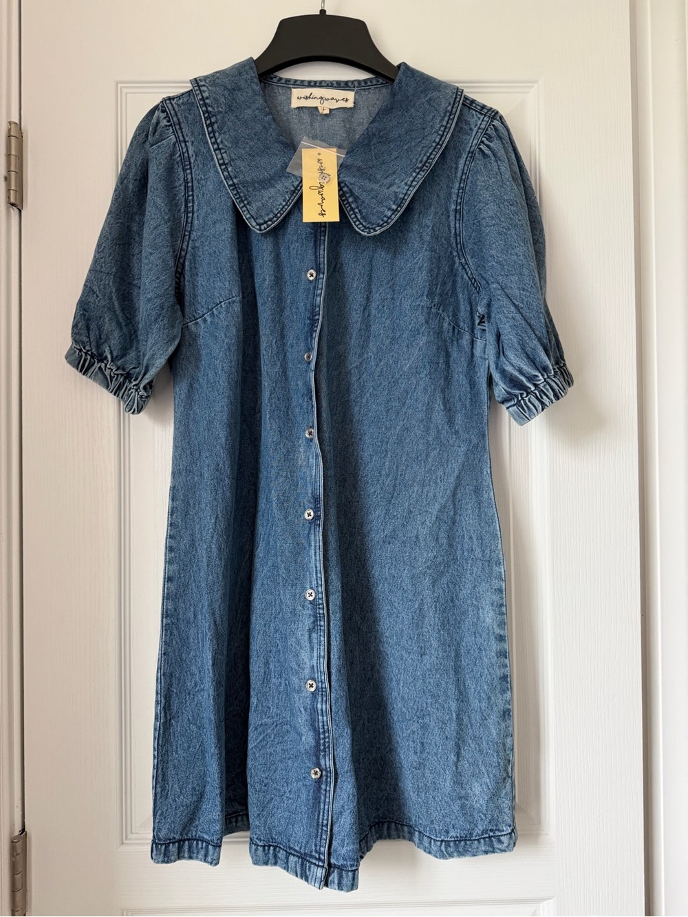 New Women’s Vintage-Style Blue Denim Dress
